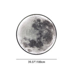 Contemporary Creative Round Moon Pattern Iron Acrylic LED Wall Sconce Lamp For Bedroom