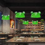 Contemporary Creative Kids Frog-shaped Iron 1-light Pendant Light for Dining Room BulbSquare