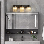 Traditional French Square Metal Crystal 2/3/4-Light Vanity Light Wall Sconce Lamp For Bedroom