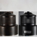 Traditional Colonial Kettle Shape Iron Glass 1-Light Wall Sconce Lamp For Living Room