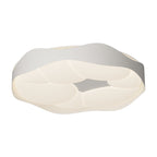 Contemporary Nordic Round Roto-molding Iron Wood Lampshade LED Flush Mount Ceiling Light For Bedroom