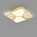 Contemporary Nordic Feather Pattern Acrylic Iron Lampshade LED Flush Mount Ceiling Light For Bedroom