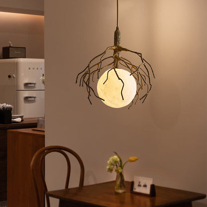 Contemporary Creative Tree Branch Pet Resin 1 - Light Pendant Light for Dining Room