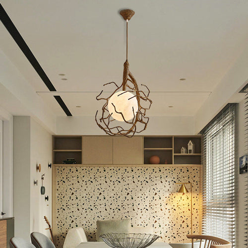 Contemporary Creative Tree Branch Pet Resin 1 - Light Pendant Light for Dining Room