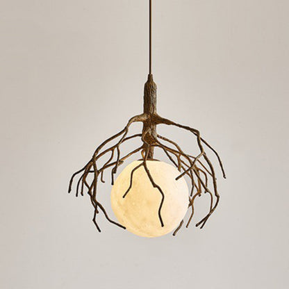 Contemporary Creative Tree Branch Pet Resin 1 - Light Pendant Light for Dining Room
