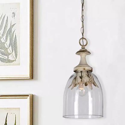 Modern Shabby Chic Iron Glass 1 - Light Pendant Light for Living Room