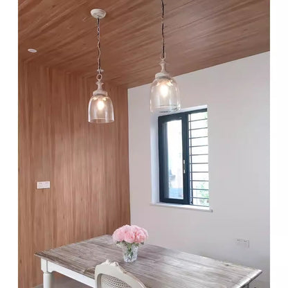 Modern Shabby Chic Iron Glass 1 - Light Pendant Light for Living Room