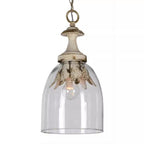 Modern Shabby Chic Iron Glass 1 - Light Pendant Light for Living Room BulbSquare