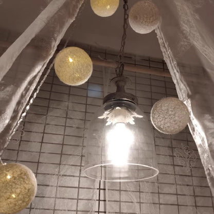 Modern Shabby Chic Iron Glass 1 - Light Pendant Light for Living Room