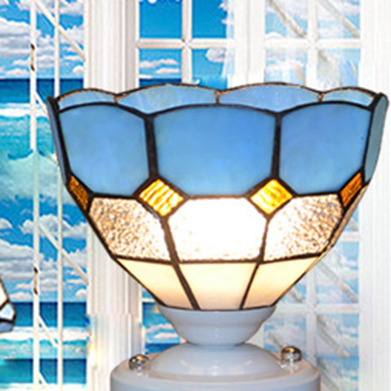 Traditional Tiffany Hardware Glass 1 - Light Semi-Flush Mount Ceiling Light For Hallways Lumendat
