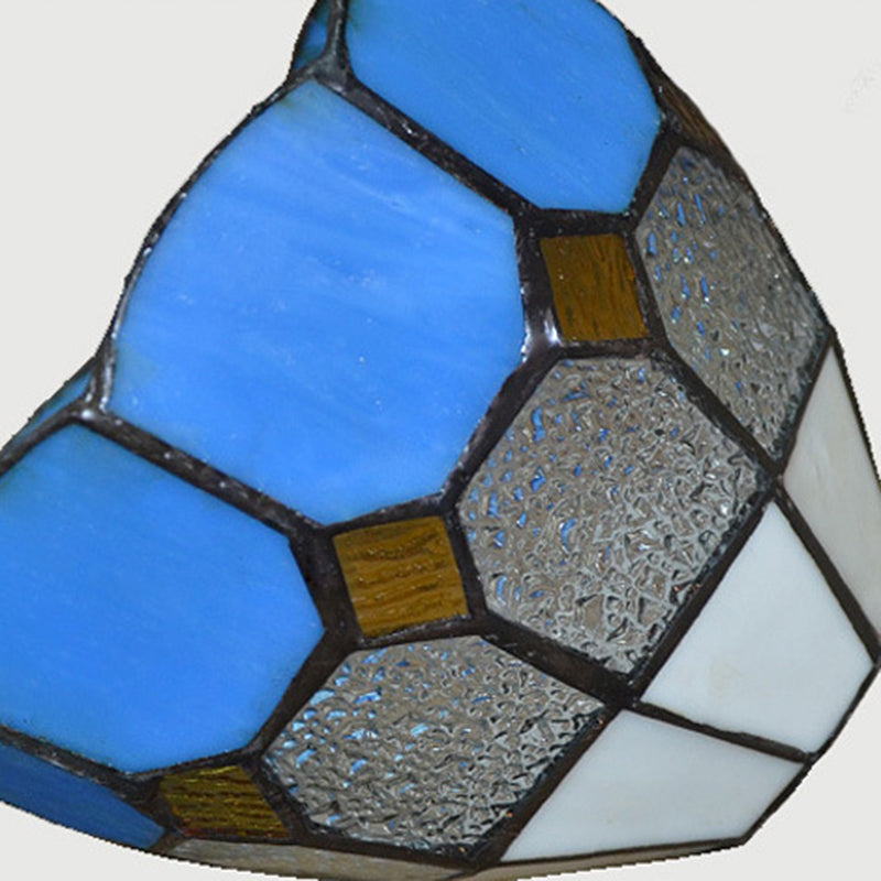 Traditional Tiffany Hardware Glass 1 - Light Semi-Flush Mount Ceiling Light For Hallways Lumendat