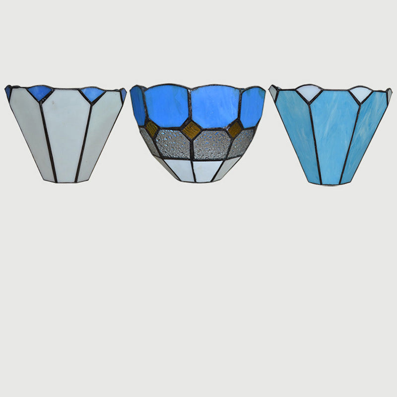 Traditional Tiffany Hardware Glass 1 - Light Semi-Flush Mount Ceiling Light For Hallways Lumendat