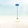 Traditional Tiffany Metal Glass 1 - Light Pendant Light for Dining Room BulbSquare