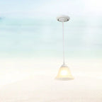 Traditional Tiffany Metal Glass 1 - Light Pendant Light for Dining Room BulbSquare