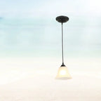 Traditional Tiffany Metal Glass 1 - Light Pendant Light for Dining Room BulbSquare