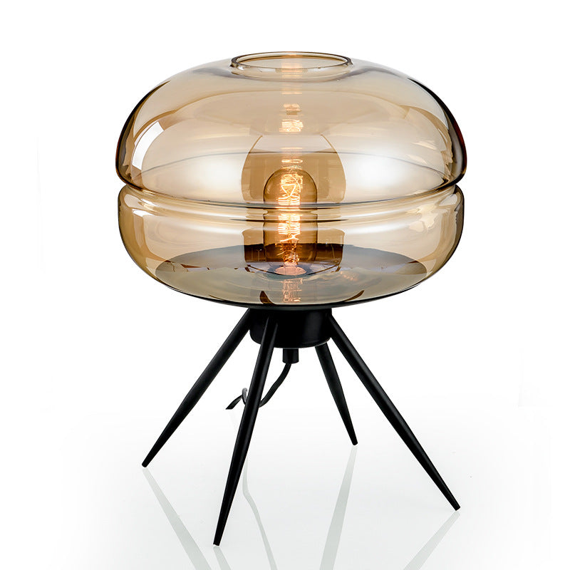 Contemporary Nordic Glass Iron 1 - Light Table Lamp For Living Room Lumendat