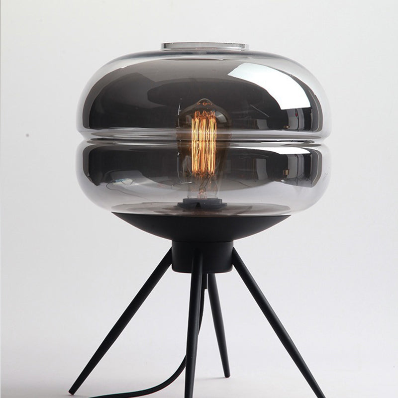 Contemporary Nordic Glass Iron 1 - Light Table Lamp For Living Room Lumendat