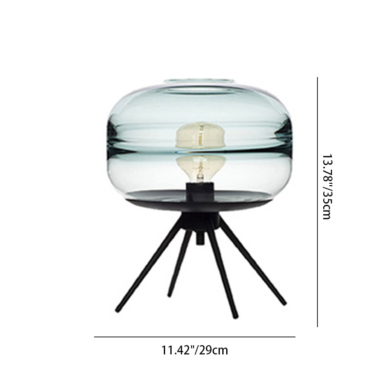 Contemporary Nordic Glass Iron 1 - Light Table Lamp For Living Room Lumendat