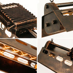 Contemporary Industrial Iron 4 - Light Chandelier Island Light for Dining Room BulbSquare