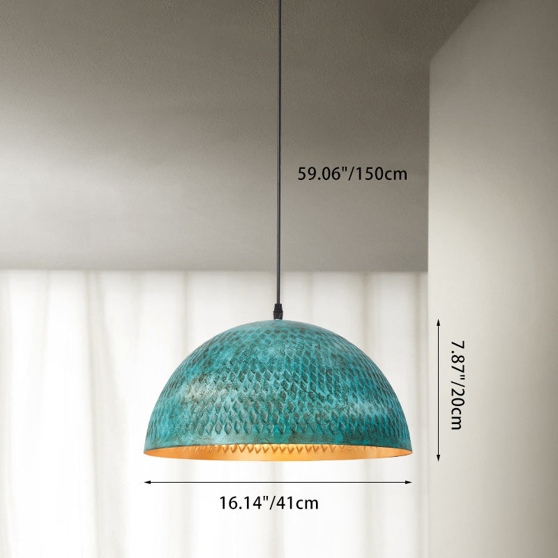 Modern Art Deco Hemisphere Iron 1 - Light Pendant Light for Dining Room