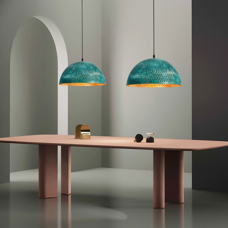 Modern Art Deco Hemisphere Iron 1 - Light Pendant Light for Dining Room