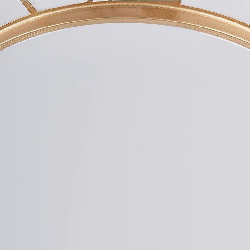 Traditional Chinese Round Plum Blossom Acrylic Iron LED Flush Mount Ceiling Light for Living Room