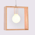 Modern Simplicity Geometry Wood Hardware 1 - Light Pendant Light For Dining Room