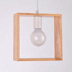 Modern Simplicity Geometry Wood Hardware 1 - Light Pendant Light For Dining Room