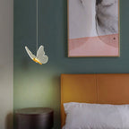 Contemporary Creative Butterfly Acrylic Metal LED Pendant Light for Bedroom BulbSquare