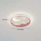 Contemporary Creative Stars Moon Iron Acrylic LED Flush Mount Ceiling Light For Bedroom