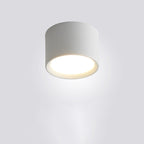 Modern Minimalist Cylinder Aluminum Acrylic LED Flush Mount Ceiling Light For Hallways Lumendat