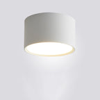 Modern Minimalist Cylinder Aluminum Acrylic LED Flush Mount Ceiling Light For Hallways Lumendat