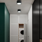 Modern Minimalist Cylinder Aluminum Acrylic LED Flush Mount Ceiling Light For Hallways Lumendat