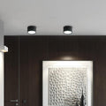Modern Minimalist Cylinder Aluminum Acrylic LED Flush Mount Ceiling Light For Hallways Lumendat