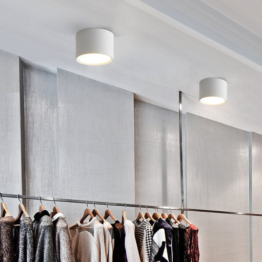Modern Minimalist Cylinder Aluminum Acrylic LED Flush Mount Ceiling Light For Hallways Lumendat