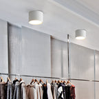 Modern Minimalist Cylinder Aluminum Acrylic LED Flush Mount Ceiling Light For Hallways Lumendat
