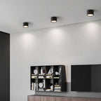 Modern Minimalist Cylinder Aluminum Acrylic LED Flush Mount Ceiling Light For Hallways Lumendat