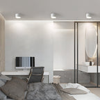 Modern Minimalist Cylinder Aluminum Acrylic LED Flush Mount Ceiling Light For Hallways Lumendat