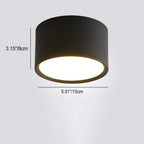 Modern Minimalist Cylinder Aluminum Acrylic LED Flush Mount Ceiling Light For Hallways Lumendat