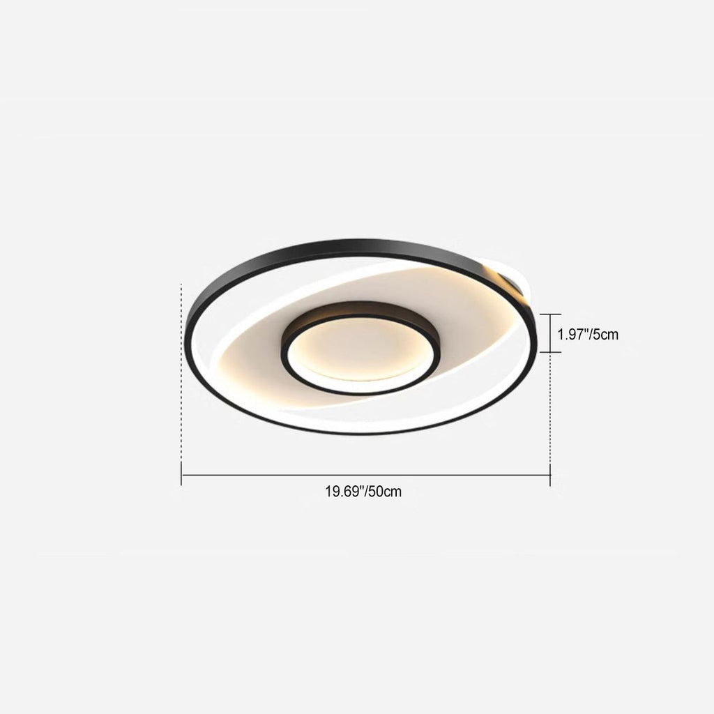 Modern Simplicity Round Acrylic Iron LED Flush Mount Ceiling Light For Bedroom