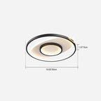 Modern Simplicity Round Acrylic Iron LED Flush Mount Ceiling Light For Bedroom