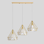 Contemporary Nordic Diamond Iron Fabric 3 - Light Pendant Light For Dining Room