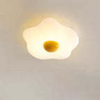 Contemporary Creative Fried Egg Rotational Molding Iron LED Flush Mount Ceiling Light For Living Room Lumendat