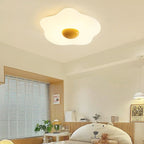Contemporary Creative Fried Egg Rotational Molding Iron LED Flush Mount Ceiling Light For Living Room Lumendat
