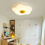 Contemporary Creative Fried Egg Rotational Molding Iron LED Flush Mount Ceiling Light For Living Room Lumendat