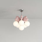 Contemporary Nordic Cream Heart Shape Resin Metal Pe 4/6 - Light Chandelier for Living Room BulbSquare