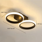 Modern Simplicity Round Square Acrylic Iron LED Semi-Flush Mount Ceiling Light For Hallways
