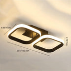 Modern Simplicity Round Square Acrylic Iron LED Semi-Flush Mount Ceiling Light For Hallways