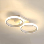 Modern Simplicity Round Square Acrylic Iron LED Semi-Flush Mount Ceiling Light For Hallways