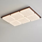 Contemporary Retro Square Blocks Acrylic Ash LED Flush Mount Ceiling Light For Living Room